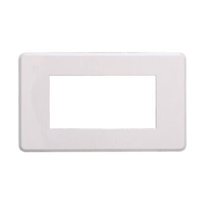 ETTROIT Placca Slim Sottile 4P Serie Moon Colore Bianco Compatibile Con Bticino