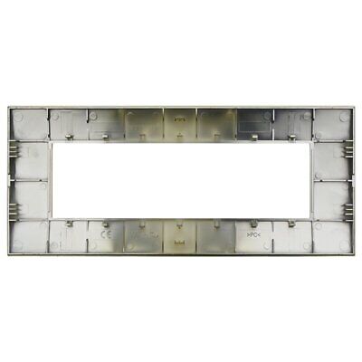 ETTROIT Placca Plastica Serie Venus 7P Colore Oro Lucido Compatibile Con Vimar