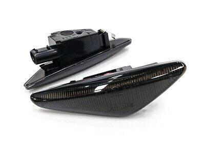 Kit Freccia Laterale a Led Side Marker Lente Nero Fume Luce Arancione Per