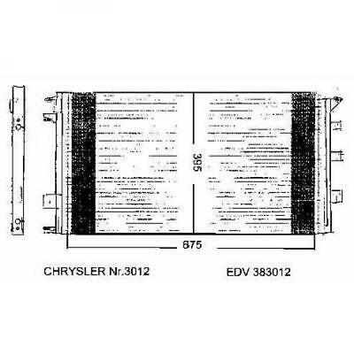 Condensatore clima anteriore VOYAGER 96-00 per doppia ventola