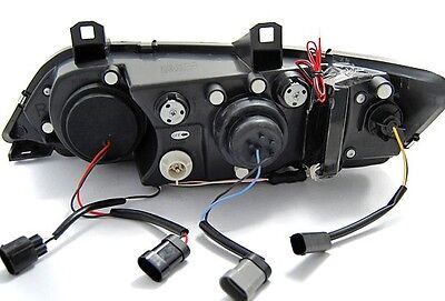 Coppia Fari Fanali Anteriori TUNING Z3 1996-2002 CCFL NERI ANELLI ANGEL EYES