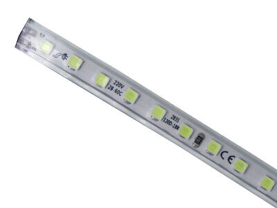 Bobina 100M Striscia Led 220V Bianco Caldo 3000K IP65 Passo 10mm 7W/M 700LM/W