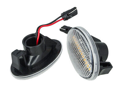 Kit Freccia Laterale a Led Side Marker Lente Trasparente Luce Arancione Per