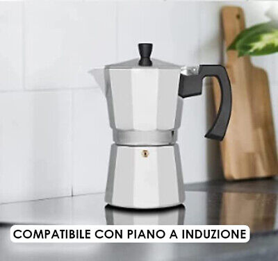 Caffettiera Induzione In Alluminio 9 Tazze <ul><li>Caldaia bimetallo: strato