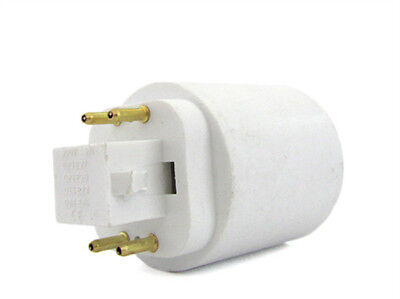2 PZ Convertitore Adattatore Portalampada Per Lampada Attacco Da G24 4 Pin A E2