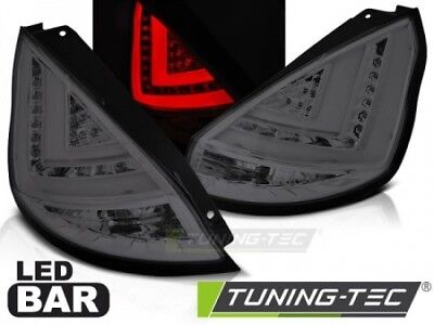 Coppia Fari Fanali Posteriori Tuning FIESTA MK7 2008 >2012 HB Fume' LED BAR