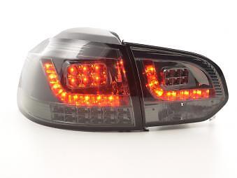 Coppia Fari Fanali Posteriori Tuning LED LTI Golf 6 1K 2008-2012 nero con ind