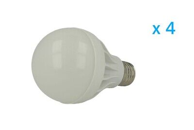 4 PZ Lampade Led E27 Bulbo 7W=60W Bianco Freddo Diametro 64mm Altezza 107mm <p