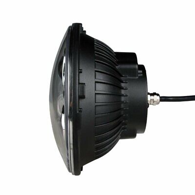 Coppia Fari Fanali anteriori tuning Auto Moto  LED rotondi 7" 9-36V cromati