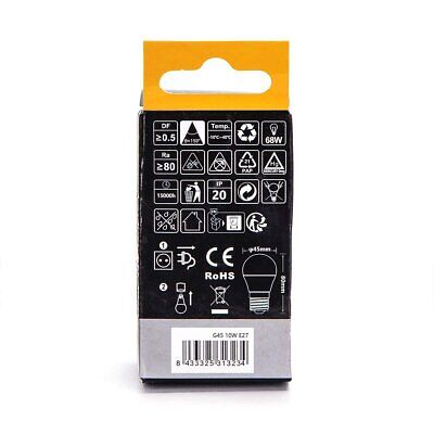 Lampada Led E27 G45 10W 935LM 3000K 45X80mm <ul><li><strong>Lampada