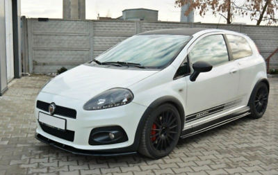 GRANDE PUNTO ABARTH 2007-2010 Spoiler Sottoparaurti Splitter Lama Anteriore Nero