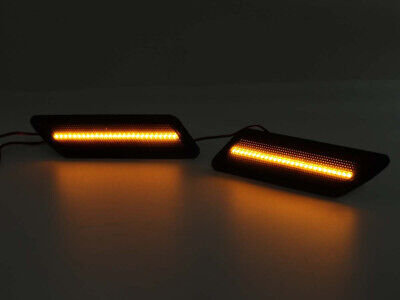 Kit Freccia Laterale a Led Side Marker Lente Nero Fume Luce Arancione Per