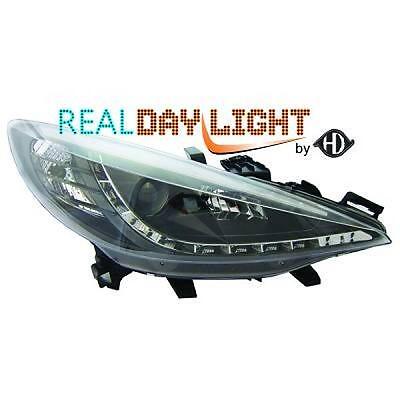 Coppia fari fanali anteriori TUNING 207 06-09 neri H1+H1 con motorino