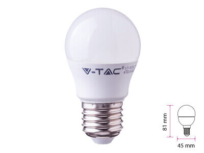 Lampada A Led E27 G45 7W Bianco Freddo 6400K Forma Sfera Bulbo Palla Con Smd