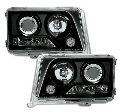 Coppia Fari Fanali Anteriori Tuning  Classe E W124 neri ANGEL EYES