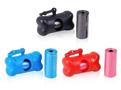 Dispenser Colorati a Forma di Osso Porta Sacchetti per Cani Con 15 Inclusi