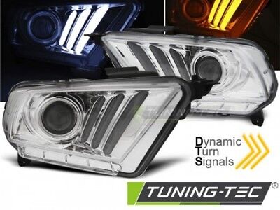 Coppia Fari Fanali Tuning MUSTANG V 2010 > 2013 TUBE LIGHT FRECCIA DINAMICA