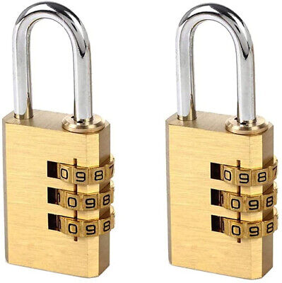 2 Pezzi Lucchetto A Combinazione 3 Cifre Altezza Anello 20mm Per Valigia Zaino