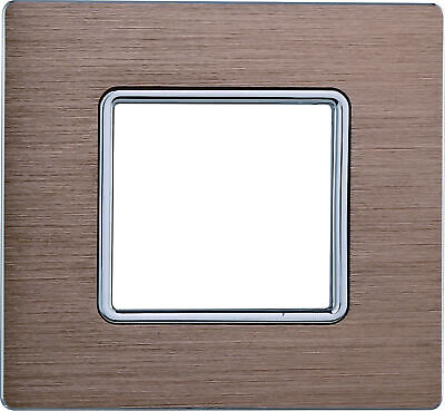 ETTROIT Placca In Alluminio Serie Solar 2P Colore Oro Compatibile Con Bticino