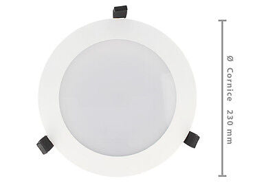 Lampada Faro Led Incasso Da Soffitto 38W Bianco Caldo Rotondo Per Negozio Diamet