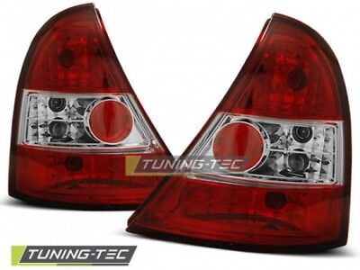 Coppia Fari Fanali Posteriori Tuning CLIO II 09.98-05.01 Rosso/Bianco