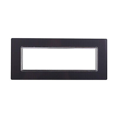 ETTROIT Placca In Vetro Serie Space 7P Colore Acciaio Scuro Compatibile Con