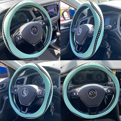 Coprivolante Snappy Blue Tiffany Ecopelle azzurro con strass per volanti
