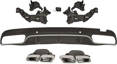 Diffusore estrattore paraurti posteriore TUNING look AMG C63 per Classe