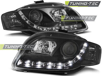 HEADLIGHTS DAYLIGHT BLACK fits A4 B7 11.04-03.08