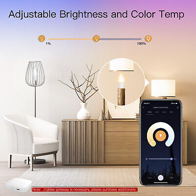 Lampada Led E14 ZigBee 3.0 WiFi 5W RGB CCT Dimmerabile APP Compatible