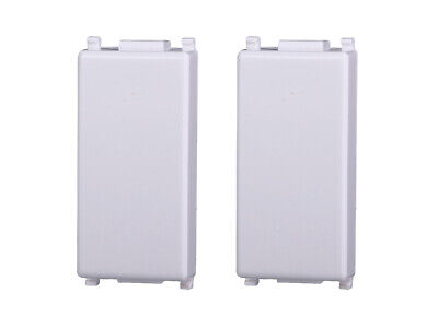 ETTROIT 2 Pezzi Copritasti Copriforo Falso Polo 1P Bianco Compatibile Con Vimar