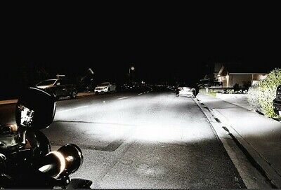 Coppia Fari Fanali anteriori tuning Auto Moto  LED rotondi 7" 9-36V cromati