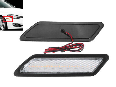 Kit Freccia Laterale a Led Side Marker Lente Trasparente Luce Bianco Per