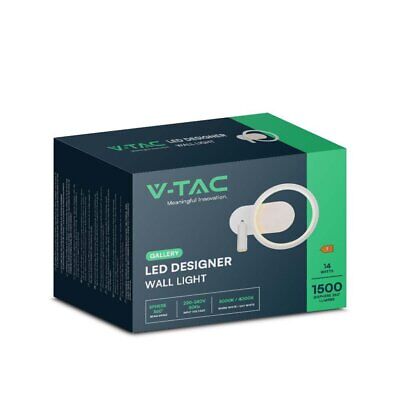 Applique Lampada LED da Muro 14W 250*100*180mm in Metallo Colore Bianco 4000K