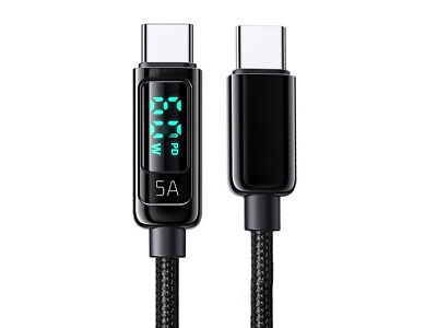 Cavo USB C PD QC3.0 60W 20V 3A 1M Con Display Indicatore di Potenza