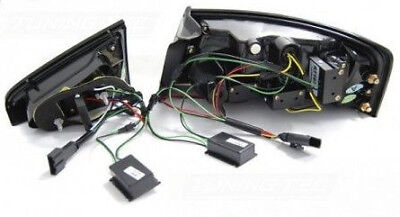 Coppia Set Fanali Fari Posteriori Tuning A5 2007 > 2009 LTI Fibra LED NERI led