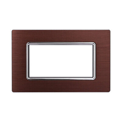 ETTROIT Placca In Alluminio Serie Space 4P Colore Bronzo Compatibile Con