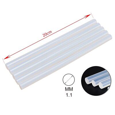 5 Pezzi di Stick Colla Trasparente D11mmX20cm Per Pistola a Caldo <ul><li>Sia