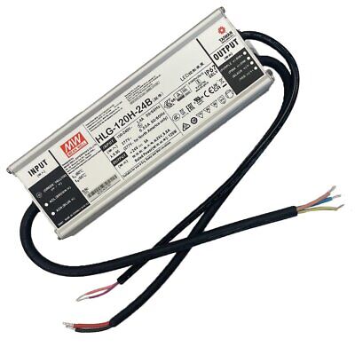 Meanwell HLG-120H-24B Alimentatore Led Driver CC CV Dimmerabile 120W 24V 5A