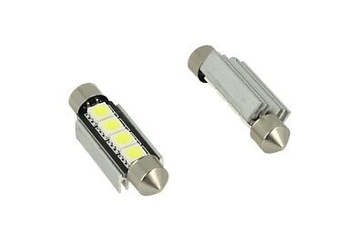 24V Lampada Led Siluro Canbus T11 C5W 42mm 4 SMD 5050 Colore Rosso Per Camion