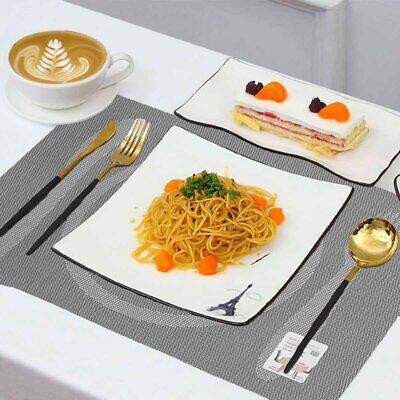4 Pezzi Tovagliette in PVC+Poliestre Antiscivolo Impermeabilie Resistente al