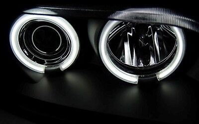 Coppia Fari Fanali Anteriori TUNING Z3 1996-2002 CCFL NERI ANELLI ANGEL EYES