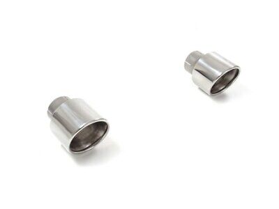 Coppia Codini Scarico Terminale inox ragazzon rotondo 2 x 129 mm obliquo