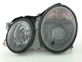 Coppia Fari Fanali Anteriori Tuning CLK 208 97-03 nero xeno