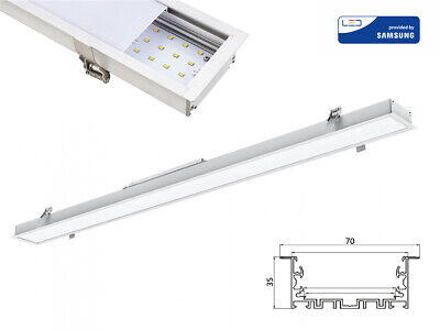 Lampada Led Lineare Da Incasso 40W 4000K 1211mm Allungabile Fino 12 Metri Cor