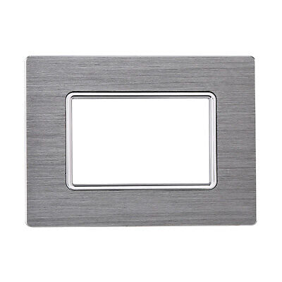 ETTROIT Placca In Alluminio Serie Solar 3P Colore Silver Compatibile Con