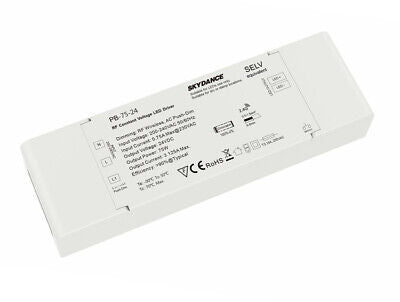 Alimentatore Dimmerabile CV 24V 75W Con Pulsante N.O. e Telecomando RF 2.4G Per