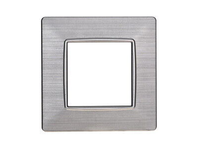 ETTROIT Placca Plastica Serie Starlight 2P Colore Silver Satinato Compatibile