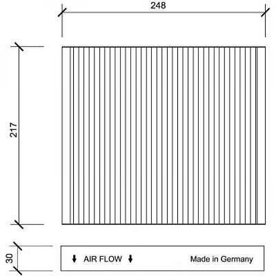 Filtro abitacolo antipolline A1/A2 IBIZA/ FABIA