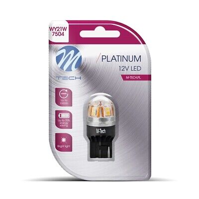 Blister M-TECH Platinum LB828Y-01B - T20 W21W, 12-24V 15x2835SMD, CANBUS, Amber